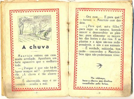 Livro de primeira srie de Corvina, imigrante portuguesa (pginas 22 e 23) - dcada de 1940