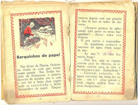 Livro de primeira srie de Corvina, imigrante portuguesa (pginas 26 e 27) - dcada de 1940