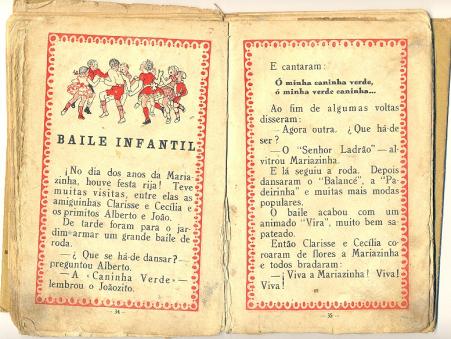 Livro de primeira srie de Corvina, imigrante portuguesa (pginas 34 e 35) - dcada de 1940