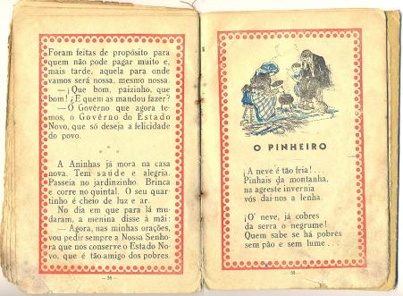 Livro de primeira srie de Corvina, imigrante portuguesa (pginas 54 e 55) - dcada de 1940