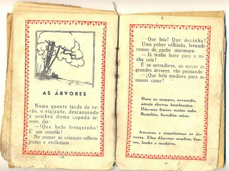 Livro de primeira srie de Corvina, imigrante portuguesa (pginas 60 e 61) - dcada de 1940