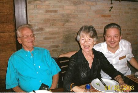 Horst Graetz, esposa e filho no churrasco no Clube Kolping, So Paulo, s/d.