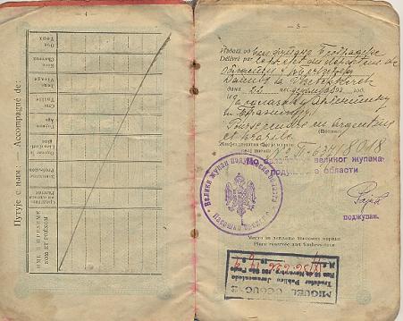 Passaporte de Heinrich Pilo (pai de Pedro Pilo), imigrante da antiga Iugoslvia.