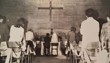 Casamento religioso de Luise e Walter Babisch, na Igreja So Bonifcio. Registro feito na Vila Mariana-SP, em novembro de 1967.