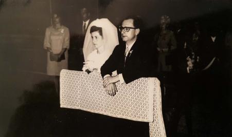 Casamento religioso de Luise e Walter Babisch, na Igreja So Bonifcio. Registro feito na Vila Mariana-SP, em novembro de 1967.