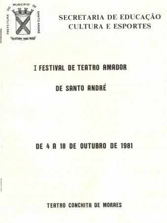 1 Festival de teatro Amador de Santo Andr,1981.