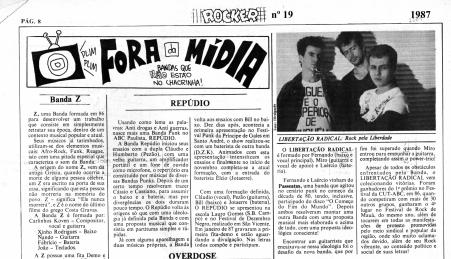 Tablide chamado Rocker jornal de 1987, n19(edio)